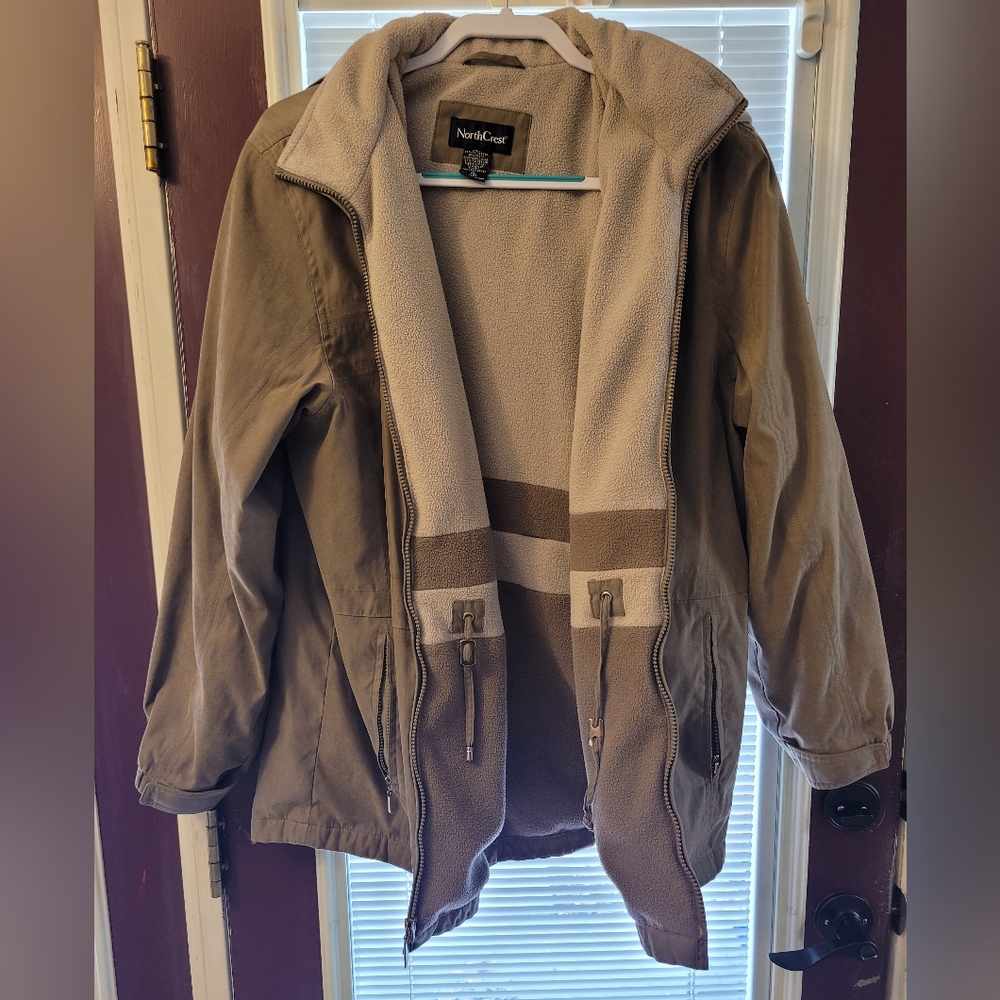 NorthCrest XL Fleece-lined Hooded Coat